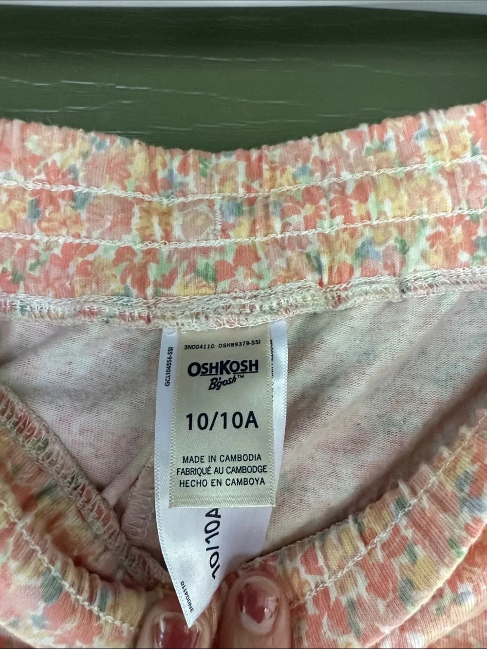 OshKosh B'gosh Coral Floral Jersey Shorts